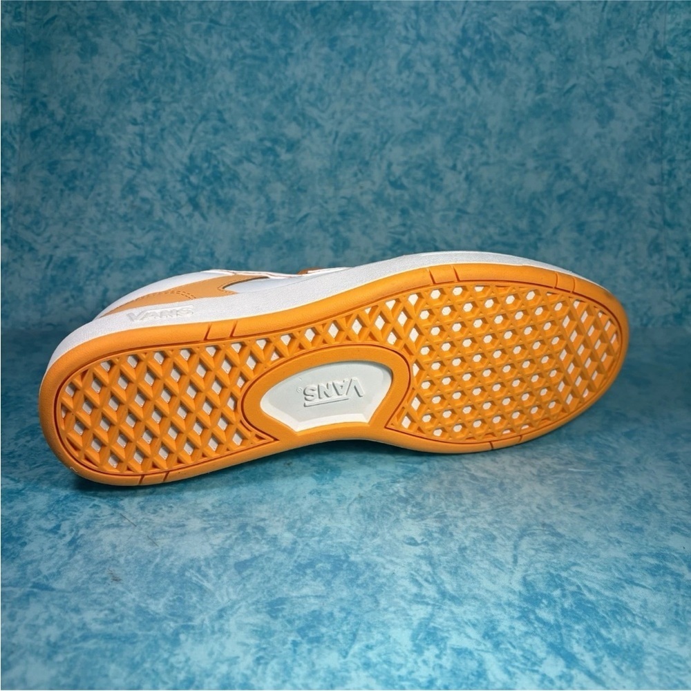 Vans Lowland CC Orange White  Men’s Low Top Leather Athletic Shoes Sneakers - Picture 5 of 5